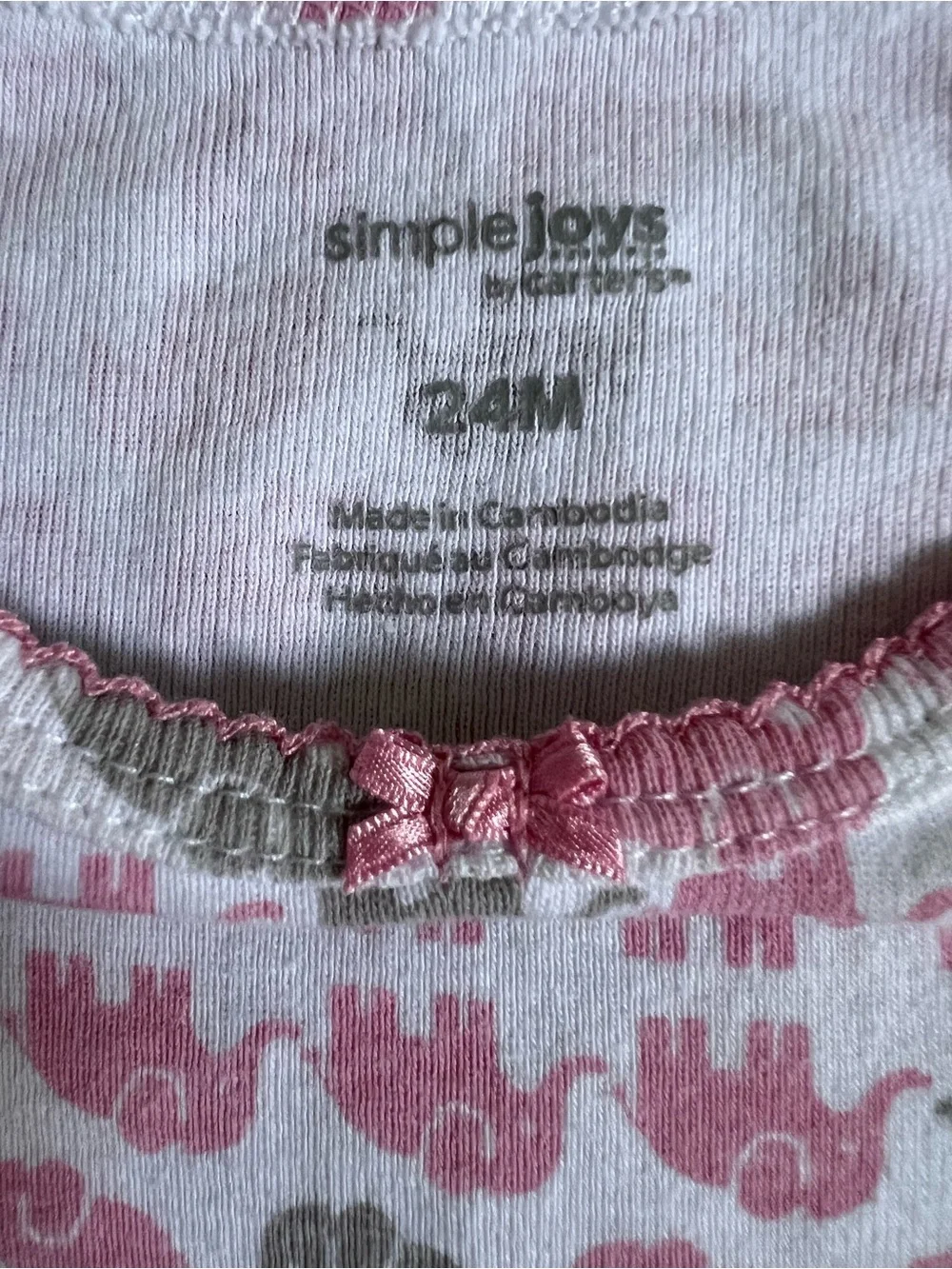 Carter's Girls Variety Mixed Print Short-Sleeve Onsies Set 24 Months
